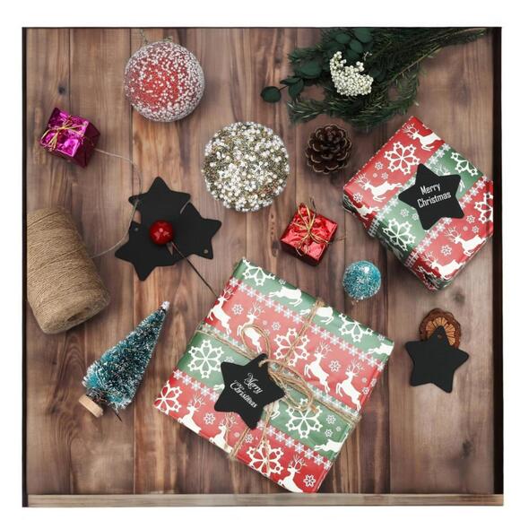 Black Star Gift Tags, Blank Star Shaped Tags,100PCS Kraft Paper Gift Tags - Picture 5 of 6